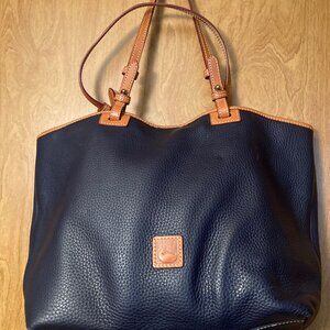 Dooney & Bourke Navy Pebbled Leather Tote bag